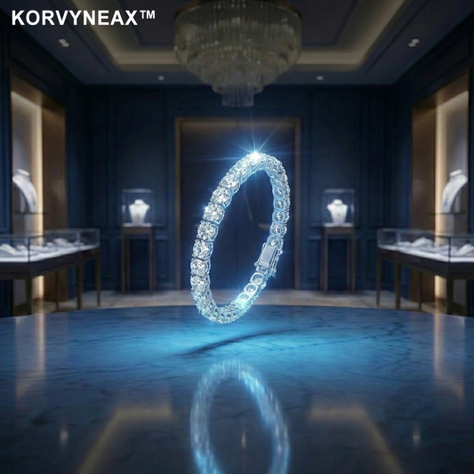 KORVYNEAX™ "Absolute Aura" Mastercrafted Eternity Tennis Bracelet